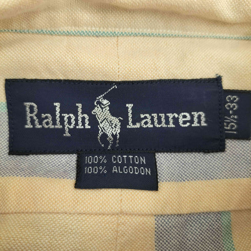 ラルフローレン RALPH LAUREN 90-00s ポニー刺繍 マルチストライプ ボタンダウンシャツ メンズ 15 1/2 -33