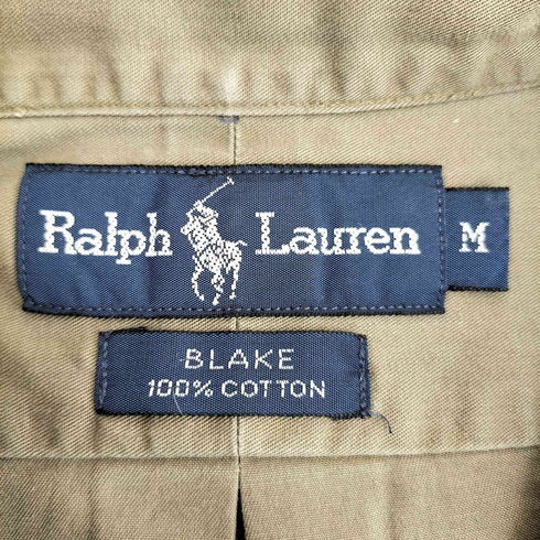 ラルフローレン RALPH LAUREN 90-00s BLAKE ポニー刺繍 ボタンダウン半袖シャツ メンズ import:M