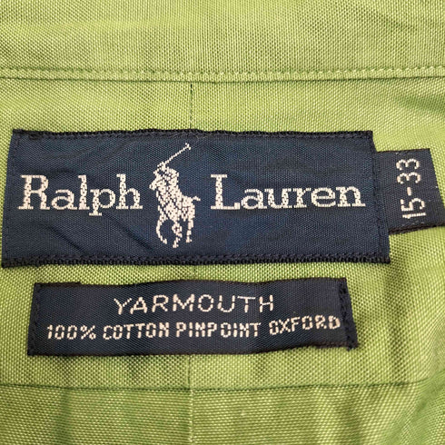 ラルフローレン RALPH LAUREN 90-00s YARMOUTH ポニー刺繍 ボタンダウン 長袖シャツ メンズ 15-33
