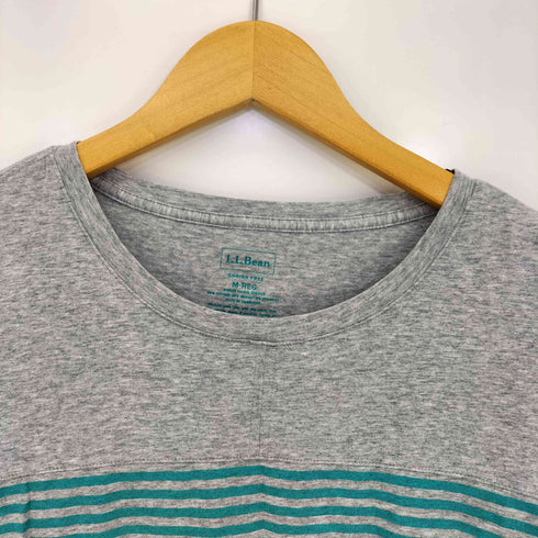 エルエルビーン L.L.Bean サイドスリット ボートネック ボーダー長袖カットソー レディース import:M