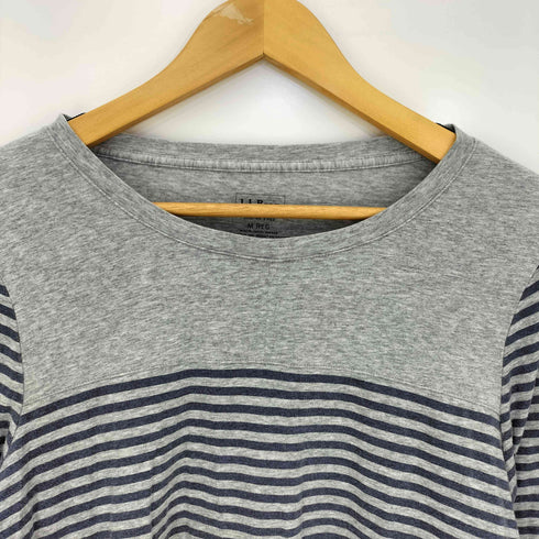 エルエルビーン L.L.Bean サイドスリット ボートネック ボーダー長袖カットソー レディース import:M
