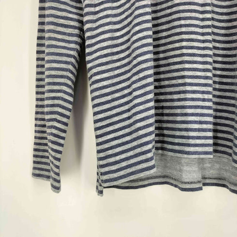 エルエルビーン L.L.Bean サイドスリット ボートネック ボーダー長袖カットソー レディース import:M