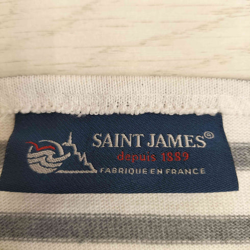 セントジェームス SAINT JAMES フランス製 ボートネック ボーダー バスクシャツ レディース JPN:XS