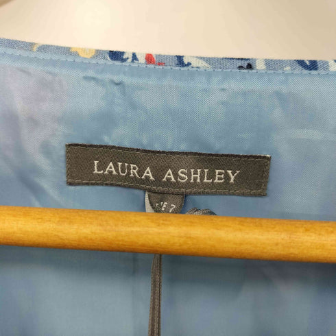 ローラアシュレイ LAURA ASHLEY コットンリネン ノースリーブ 花柄 ワンピース レディース 7