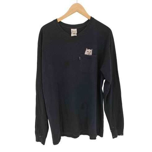 リップンディプ RIPNDIP ポケット L/S Tシャツ メンズ L
