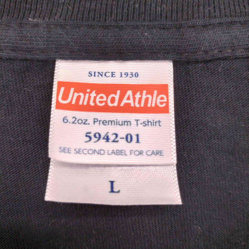 ユナイテッドアスレ UNITED ATHLE フロントプリント クルーネック Tシャツ メンズ L
