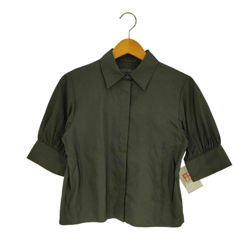 ザラ ZARA ポリエステル S/S クロップド シャツブラウス レディース import:S