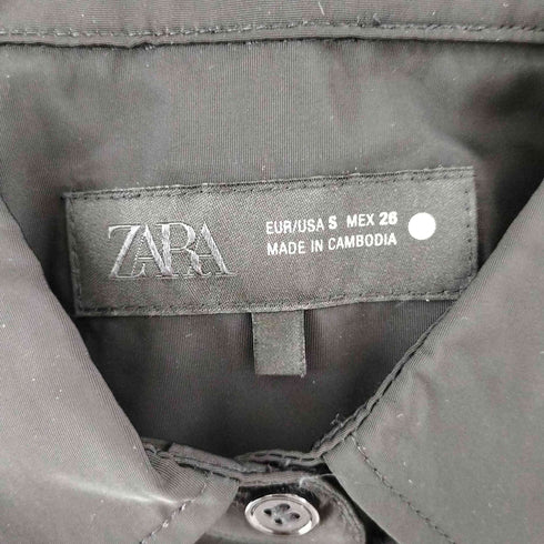ザラ ZARA ポリエステル S/S クロップド シャツブラウス レディース import:S