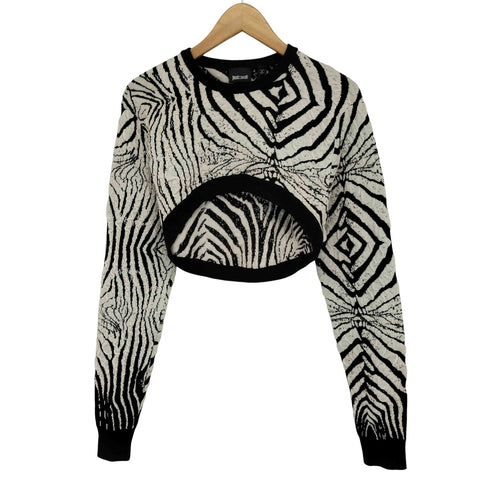 justcavalli MADE IN ITALY 幾何学模様ニット レディース S