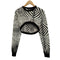 justcavalli MADE IN ITALY 幾何学模様ニット レディース S