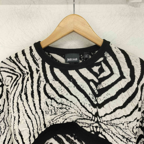 justcavalli MADE IN ITALY 幾何学模様ニット レディース S