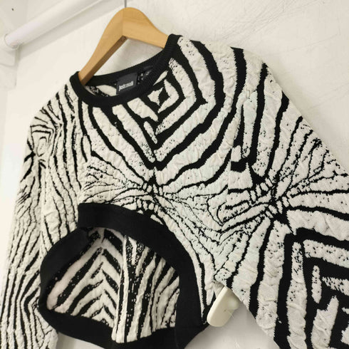 justcavalli MADE IN ITALY 幾何学模様ニット レディース S