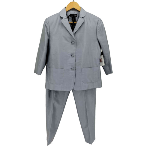 ランズエンド LANDS END シルク 3B テーラードジャケット パンツ セットアップ レディース 6/8