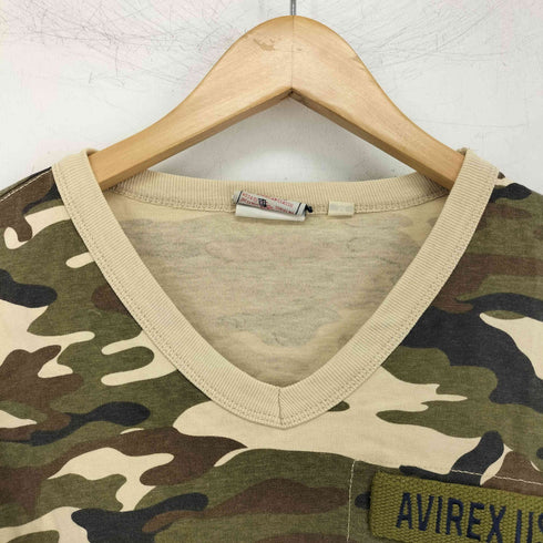 アヴィレックス AVIREX カモフラ ファティーグ ロンT メンズ import:M