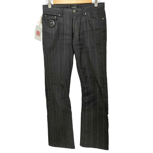 バーバリーブラックレーベル BURBERRY BLACK LABEL ストライプ フレアパンツ メンズ 73