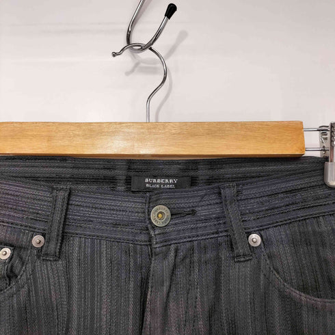 バーバリーブラックレーベル BURBERRY BLACK LABEL ストライプ フレアパンツ メンズ 73