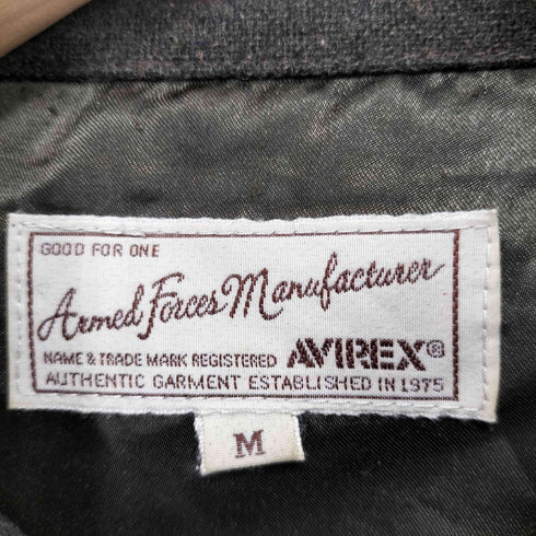 アヴィレックス AVIREX キルティング切替ウールワークシャツ メンズ import:M