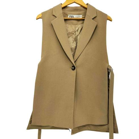 ザラ ZARA サイドスリット ジレベスト レディース import:XS