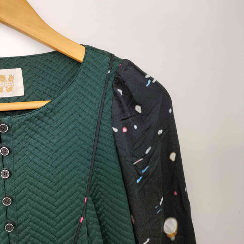 ジュンオカモト JUN OKAMOTO WALLFLOWER 切替デザイン L/S ワンピース レディース