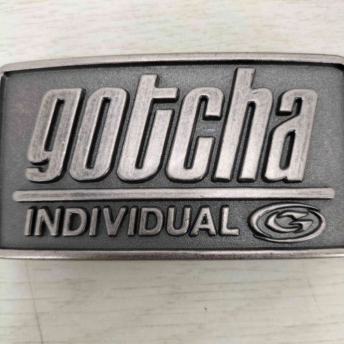 ガッチャ GOTCHA バックルロゴ 総柄レザーベルト メンズ