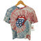ROLLING STONES タイダイ染 ベロマーク フロントロゴ クルーネック S/S Tシャツ レディース import:M