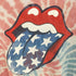 ROLLING STONES タイダイ染 ベロマーク フロントロゴ クルーネック S/S Tシャツ レディース import:M