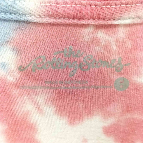 ROLLING STONES タイダイ染 ベロマーク フロントロゴ クルーネック S/S Tシャツ レディース import:M