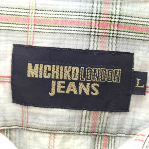 ミチコロンドン MICHIKO LONDON JEANS L/S チェック柄 シャツ メンズ import:L