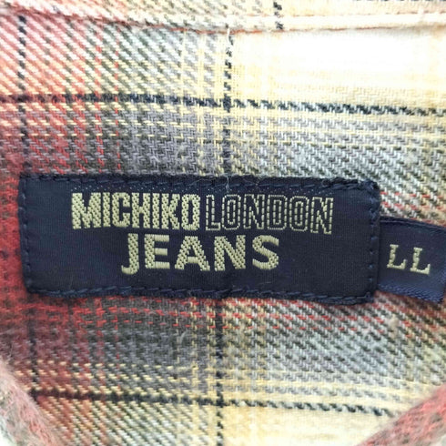 ミチコロンドン MICHIKO LONDON JEANS L/S チェック柄 ネルシャツ メンズ LL