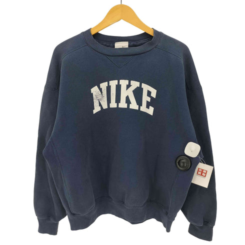 ナイキ NIKE 00S フロント プリント REVERSE型 前Vガゼット スウェット メンズ import:M