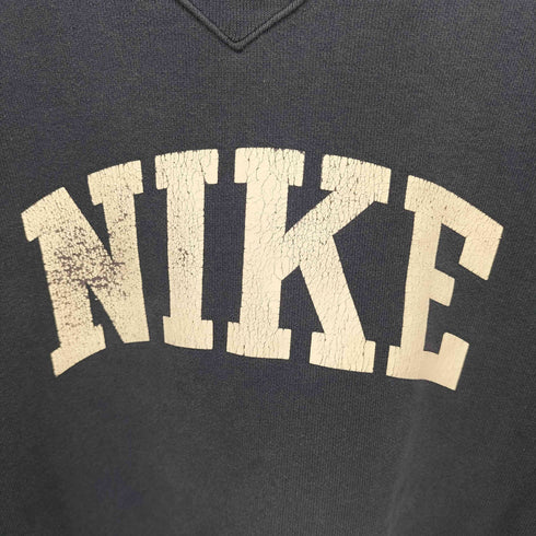 ナイキ NIKE 00S フロント プリント REVERSE型 前Vガゼット スウェット メンズ import:M