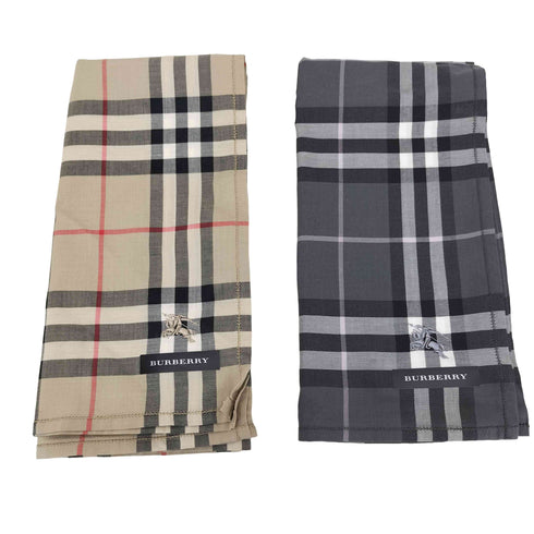 バーバリー BURBERRY ハンカチ 2枚セット メンズ