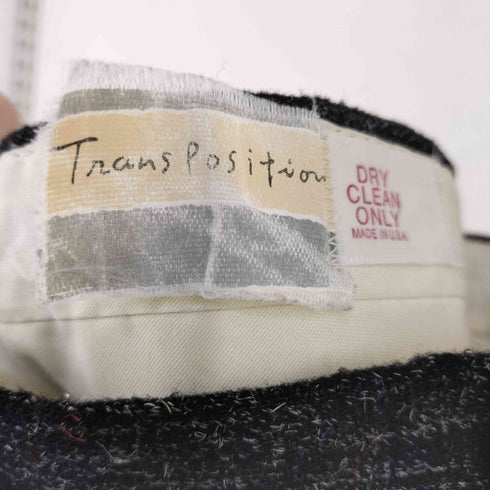 TransPosition MADE IN USA ポリウール 霜降り テーラードジャケットセットアップ メンズ