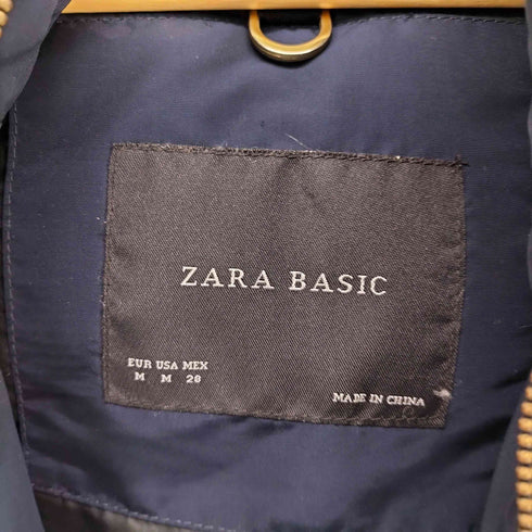ザラ ZARA ベルテッド ダウンコート フルジップ レディース import:M