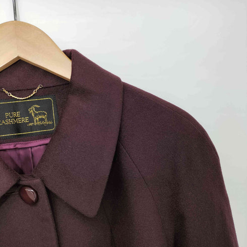 PURE CASHMERE カシミヤ100 ステンカラーコート レディース 13