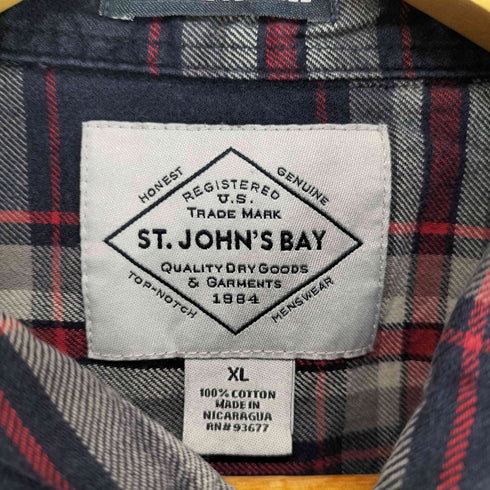 セントジョンズベイ STJOHNS BAY BRUSHED FLANNEL チェック柄ボタンダウンシャツ メンズ import:XL