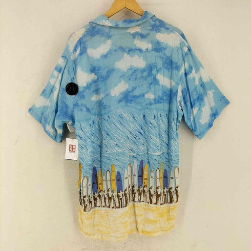 PAPAS ISLAND 90S サーフ柄 レーヨン アロハシャツ メンズ