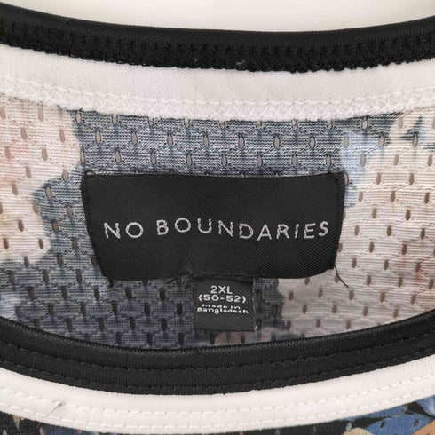 ノーバウンダリーズ no boundaries 90-00S スカル バラ プリント 総柄 メッシュ タンクトップ Y2K レディース 2XL