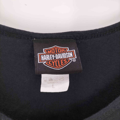 ハーレーダビッドソン HARLEY-DAVIDSON 90-00S OLD サイドデザイン ラメプリント タンクトップ Y2K レディース import:L