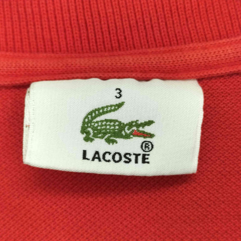 ラコステ LACOSTE ワンポイント刺繍 鹿の子ポロシャツ メンズ 3