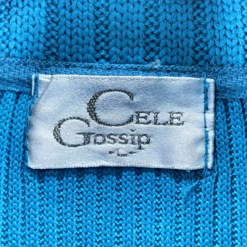 CELE GOSSIP リブニット スナップボタン ハイネック ジャケット レディース import:L