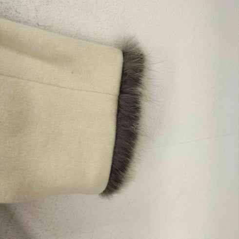 bossy hill rabbit fur ANGOLA&WOOL ラビットファー アンゴラ混スタンドカラーハーフコート レディース JPN:L