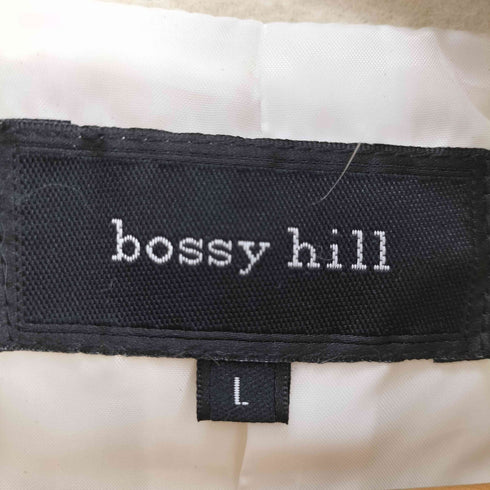 bossy hill rabbit fur ANGOLA&WOOL ラビットファー アンゴラ混スタンドカラーハーフコート レディース JPN:L