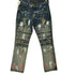 GS-115 DENIM 90-00S ペイント ダメージ カスタム ローライズ バイカー デニム パンツ Y2K レディース 18