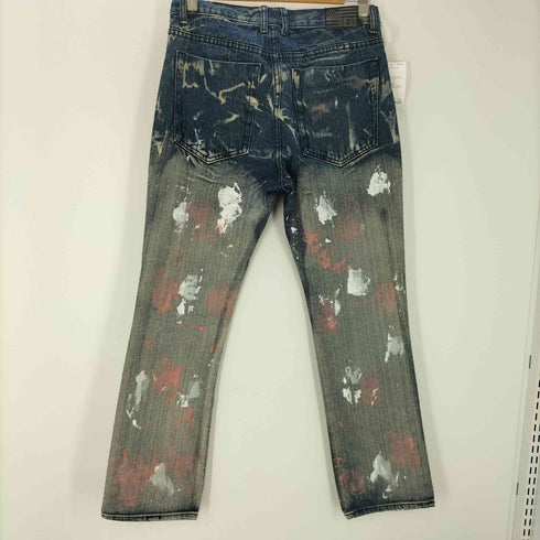 GS-115 DENIM 90-00S ペイント ダメージ カスタム ローライズ バイカー デニム パンツ Y2K レディース 18