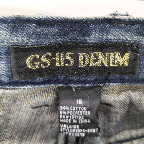 GS-115 DENIM 90-00S ペイント ダメージ カスタム ローライズ バイカー デニム パンツ Y2K レディース 18