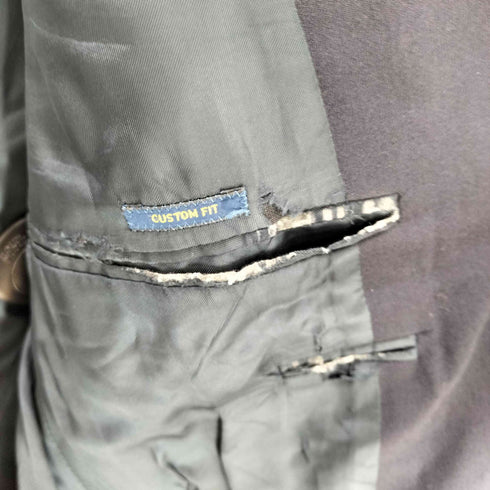 ポロラルフローレン POLO RALPH LAUREN 現行タグ MADE IN ITALY イタリア製 CUSTOM FIT ウール シングル テーラードジャケット 紺ブレ ブレザー 金ボタン メンズ 42R