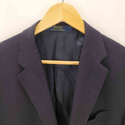 ポロラルフローレン POLO RALPH LAUREN 現行タグ MADE IN ITALY イタリア製 CUSTOM FIT ウール シングル テーラードジャケット 紺ブレ ブレザー 金ボタン メンズ 42R