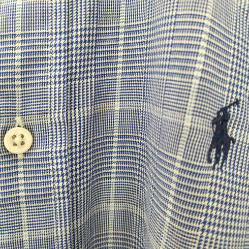 ポロバイラルフローレン Polo by RALPH LAUREN 90S ポニー刺繍 YARMOUTH L/S ボタンダウン チェック シャツ メンズ 15