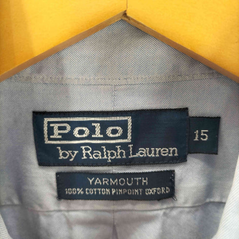 ポロバイラルフローレン Polo by RALPH LAUREN 90S ポニー刺繍 YARMOUTH L/S ボタンダウン オックスフォード チェック シャツ メンズ 15